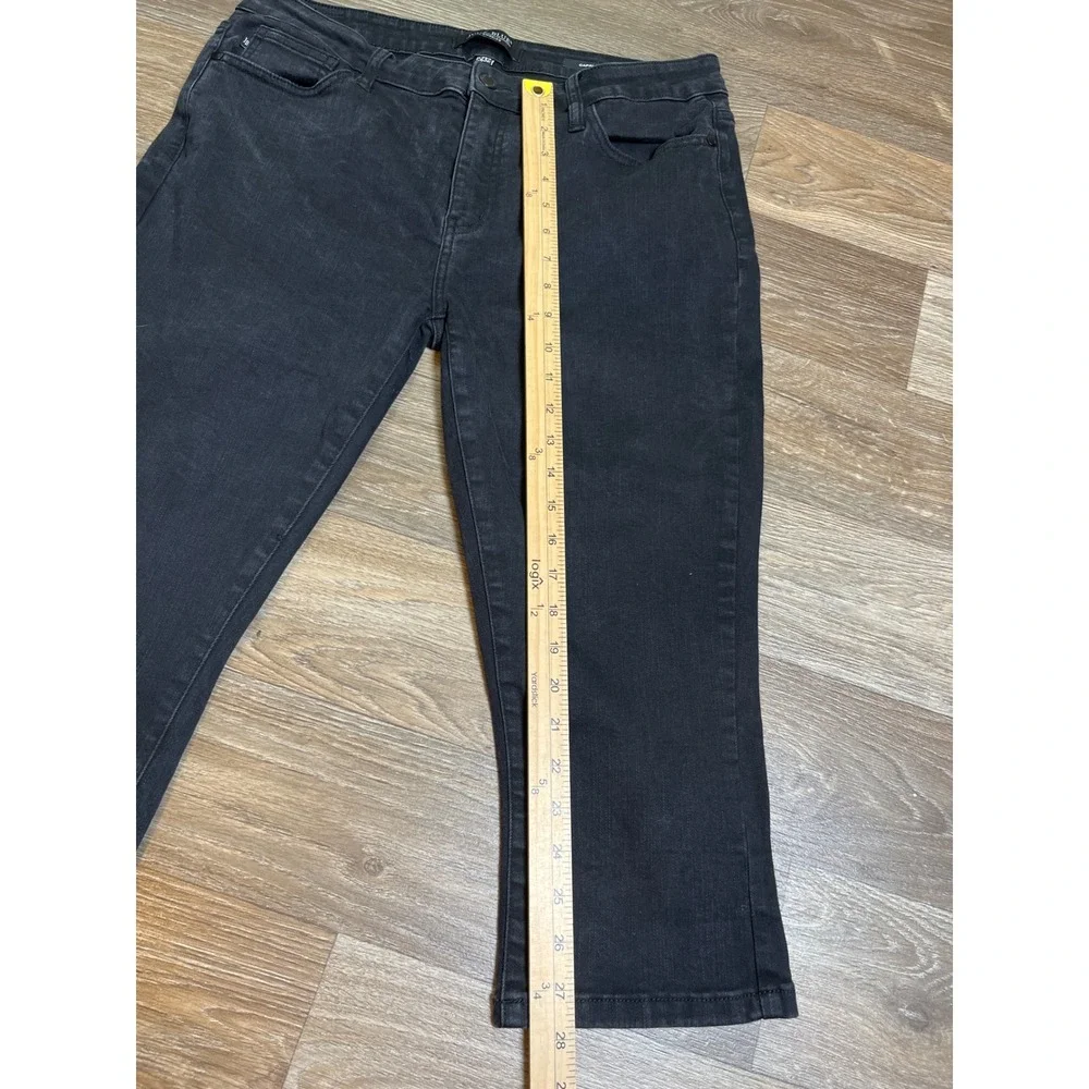 Judy Blue Capri Fit Black Denim Jeans Stretch Cropped Pants Minimalist Sz 15/32